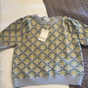 &merci Women's Elegant Blue and light green Sweater